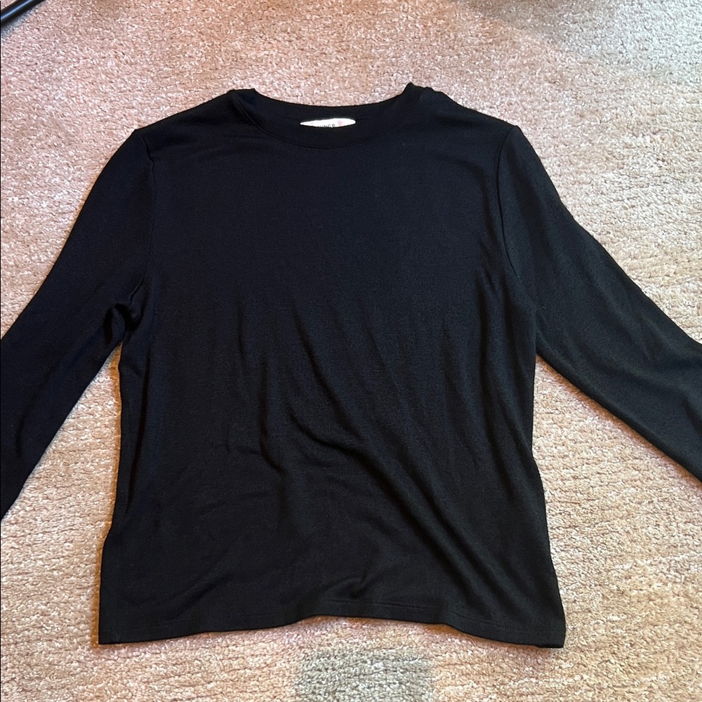 Vince Elegant Black Long Sleeve Tee